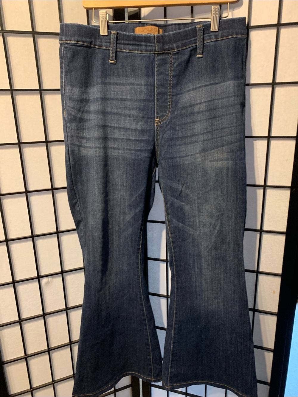 Judy Blue Dark Blue Pull On Flare Jeans Size 13/31